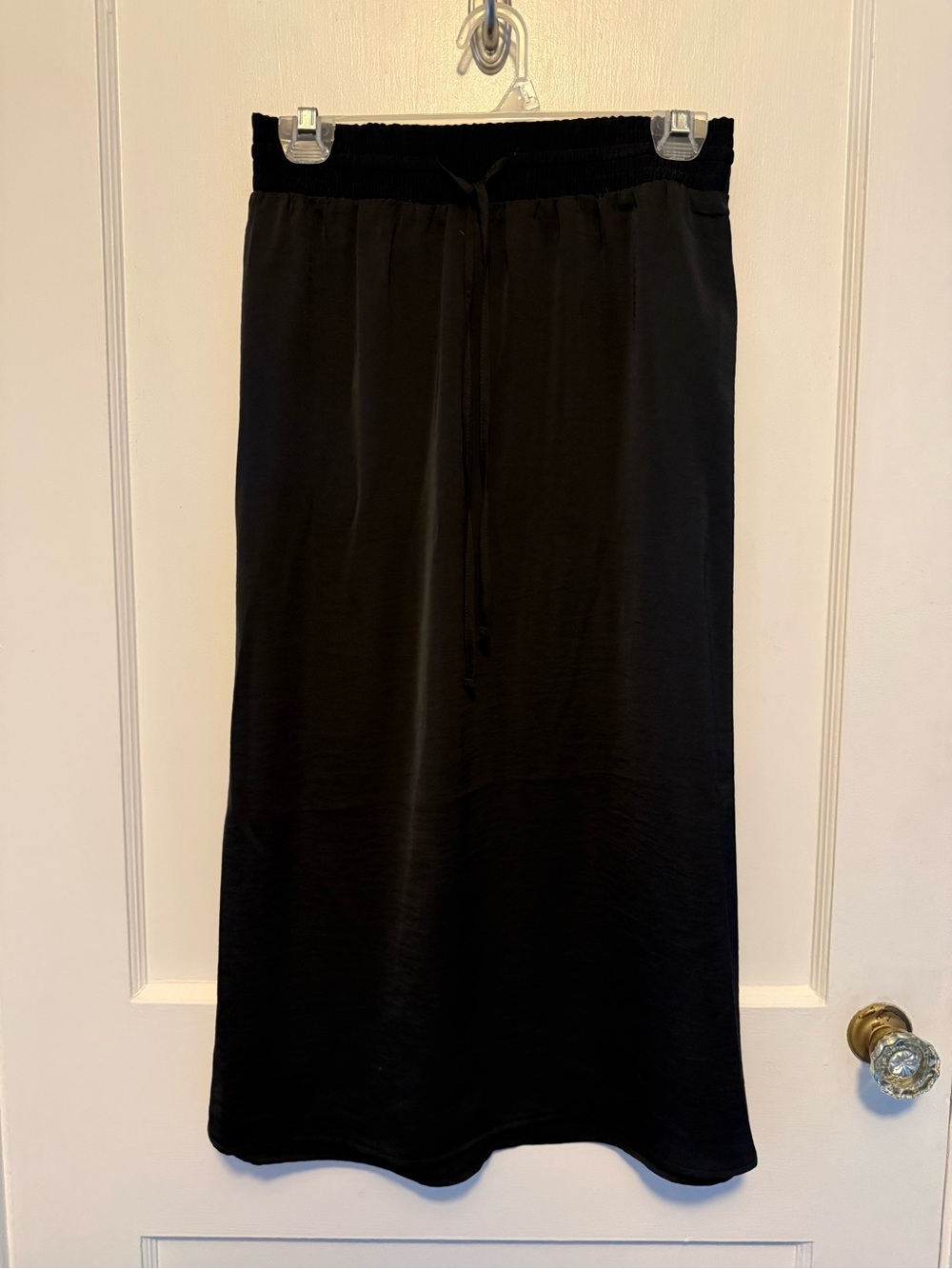 Target Black Midi Skirt with Drawstring Waist